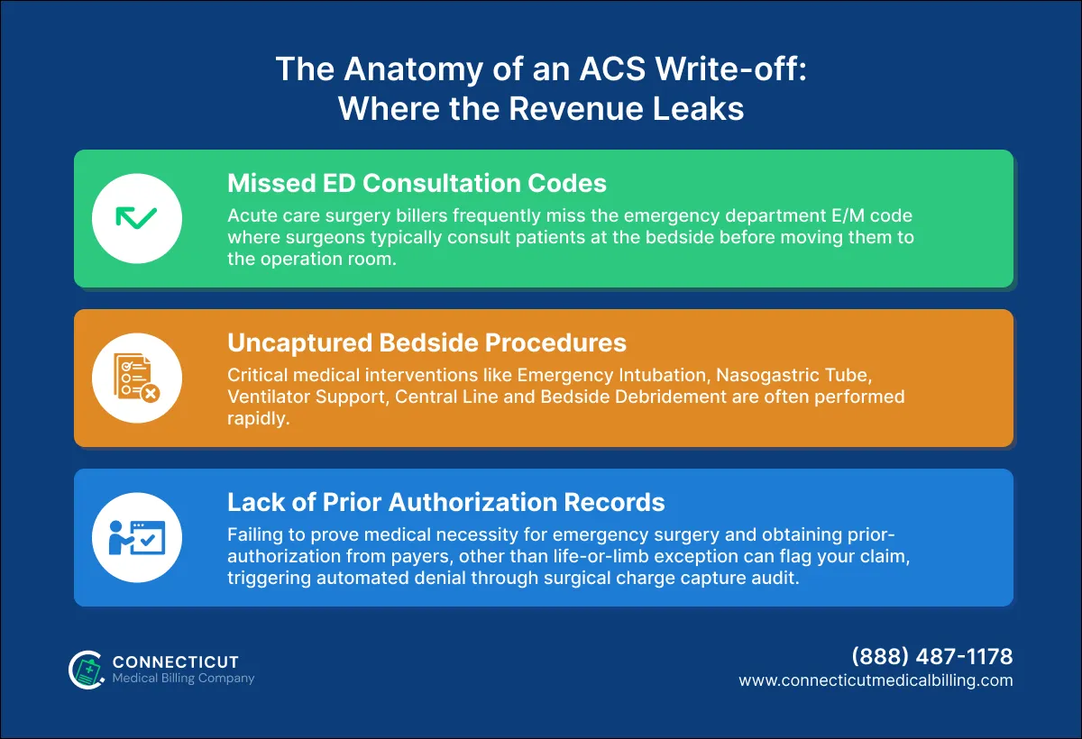 Optimizing Acute Care Surgery Pathways Streamlining Documentation to Prevent Administrative Write-offs